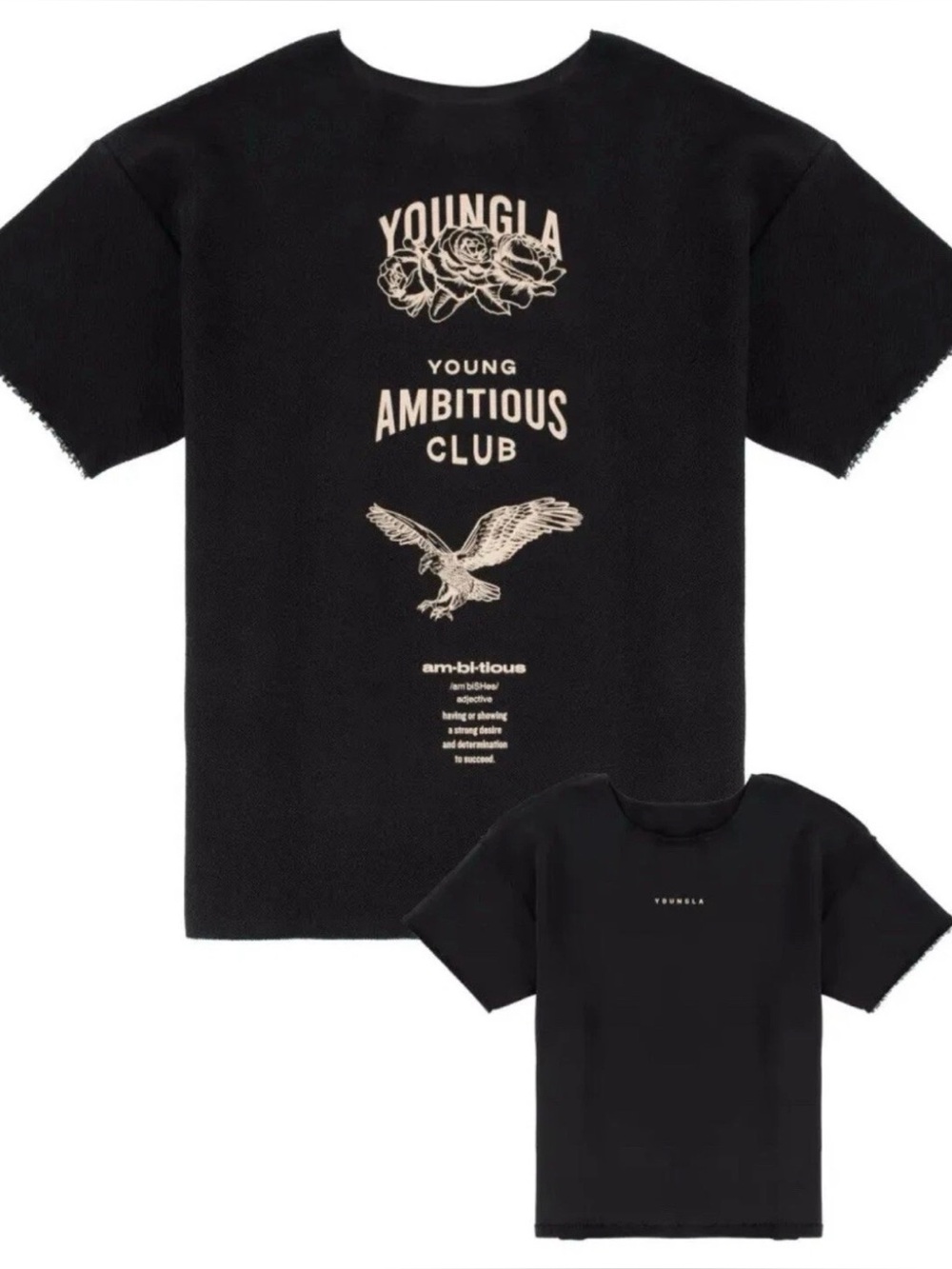 Young LA Unisex Sports Fitness Round Neck Printed Tshirt Size L